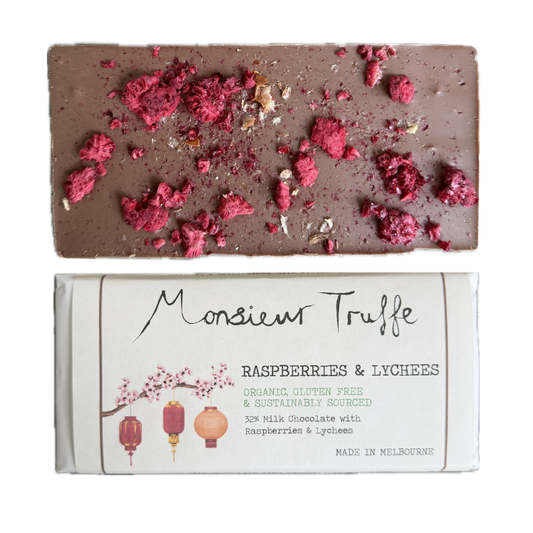 32% Milk Chocolate Raspberry & Lychee