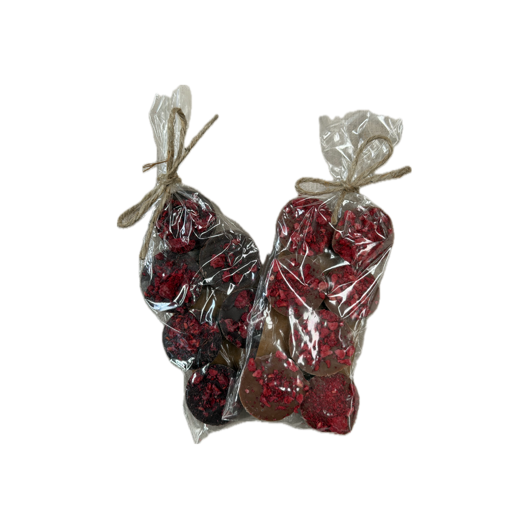 Raspberry Milk Mini Mendiants